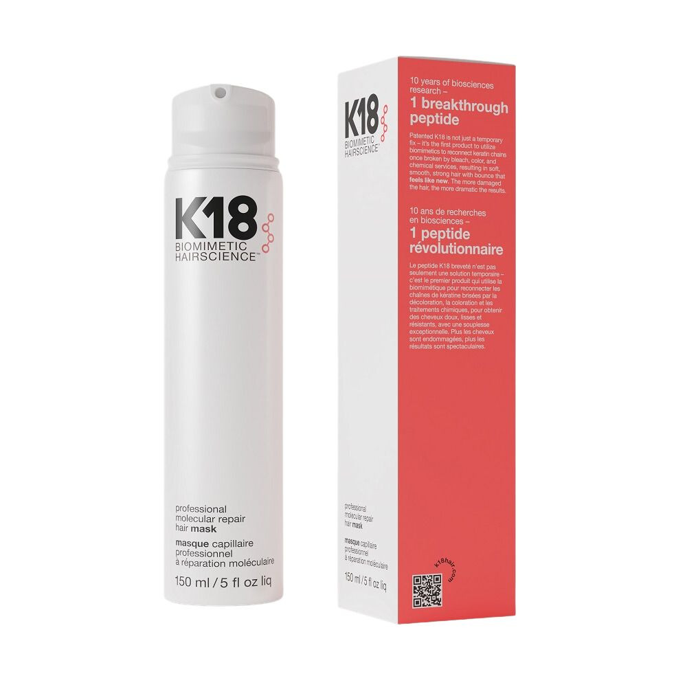 K18 מסכה ללא שטיפה לתיקון ושיקום מולקולרי של השיער - 150 מ"ל